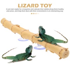 1PC Bearded Dragon Tank Decor Reptile Tree Branch Suction Cup Type Climbing Toy