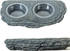 Magnetic Reptile Food & Water Feeder with Natural Look – Perfect for Terrariums