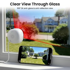 INFIYA 2K No Drill Window Camera-2 Pack 2.4Ghz & 5Ghz WiFi Dome Cameras for H…