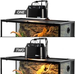 Connectable Reptile Light Fixture: 2-in-1 Deep Dome, 200W Max, Certified