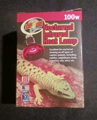 Zoo Med Nocturnal Infrared Heat Lamp for Reptiles 100 Watts (FREE SHIPPING)
