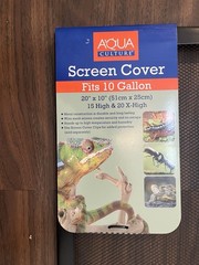 Terrarium Screen Cover 20in x 10in. Covers 20 Gal Tank. Reptile/Small Pet Home