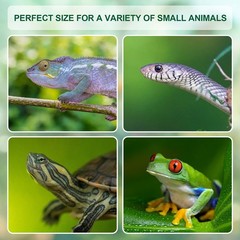BETAZOOER Reptile Terrarium Breeding Tank Acrylic Reptile Feeding Box with Tempe