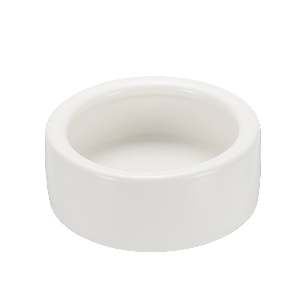 Reptile Food Bowl Worm Water Dish Ceramic Pet Bowl Small 2″ White