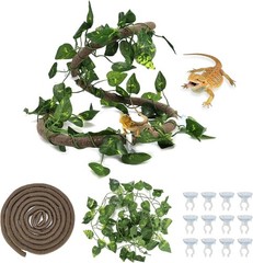 6.5FT Flexible Jungle Vines with Suction Cups – Ideal for Chameleons and Snakes