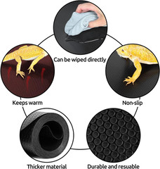Reptile Substrate Mat Terrarium Carpet, 118″ X 23.6″ Non-Adhesive Reptile Terrar