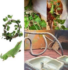 Bearded Dragon Tank Hammock,Natural Seagrass Reptile Lounger Hammocks Decor