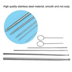 6PCS Snake Probe Kit Stainless Steel Round Head Anti Allergy Reptiles Snake