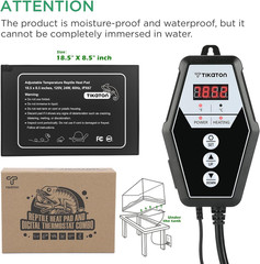 Reptile Heating Pad and Digital Thermostat Combo Set, under Tank Heater for 10-2