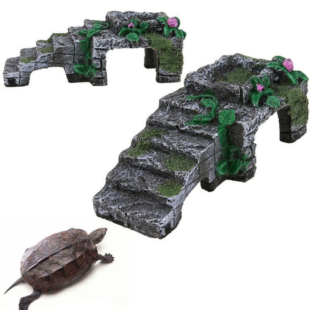 Aquarium Tank Decor Reptile Turtle Basking Terrace Resin Dodge cave Platform S/L