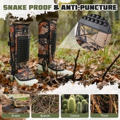 Kalkal Snake Gaiters, 1200D Waterproof Snake Chaps Snake Gaiters for Men Wome…