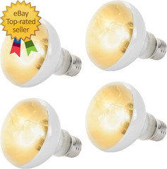 4-Pack 100W Reptile Heat Lamp Bulbs UVA Daylight Basking Light Bulbs Reptiles