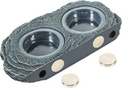 Magnetic Reptile Food & Water Feeder with Natural Look – Perfect for Terrariums