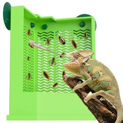 Pawfly Reptile Feeder Bowl – Escape-Proof Large, Corner Mounted Feeding Dish