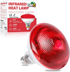 Heat Lamp Bulbs for Chickens, 150W Infrared Heat Lamp 1 Pack, Red Heat Lamp Bulb