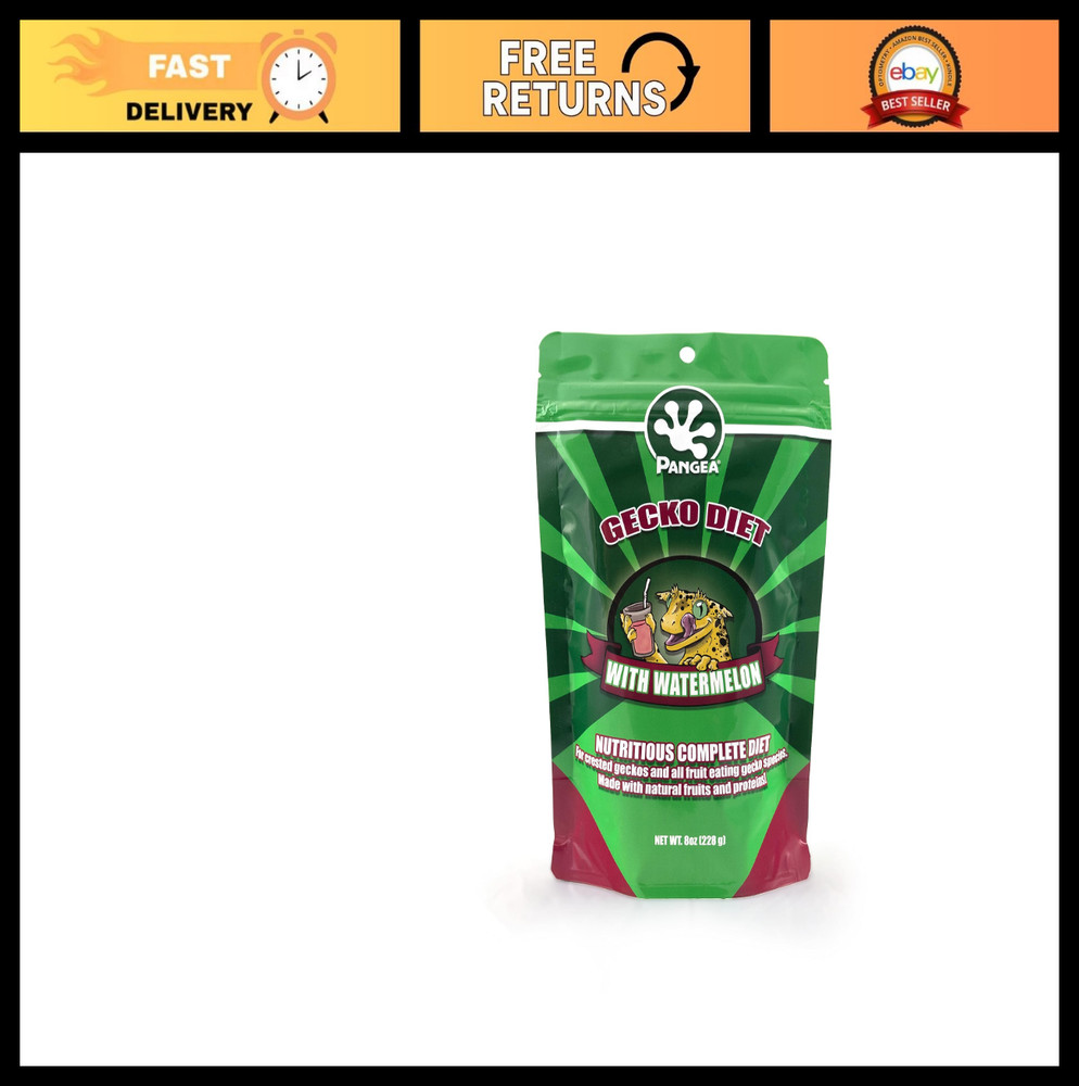 Fruit Mix Watermelon Complete Gecko Diet – 8 oz Nutritional Food for Reptiles