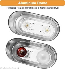 Dual Reptile Light Fixture with Timer & PID Dimming Thermostat