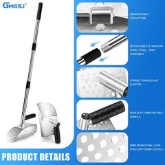 Sand Scoop for Metal Detecting, Stainless Steel Metal Detector Scoop with Lon…