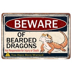 Beware Of Bearded Dragon Sign Reptile Dragons Tank Accessories Bearded Dragon…