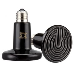 2 X 150W E27 Infrared Ceramic Heat Emitter Reptile Heat Lamp Bulb Lizard Snakes