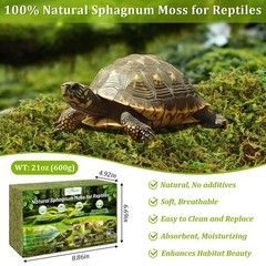 25QT Natural Sphagnum Moss Reptiles Bedding Nesting Hamster 1.3 LB Forest