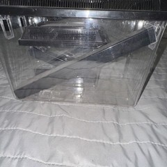 Gecko Clear Plastic Reptile Terrarium Enclosure Ventilated Lid Door Divider