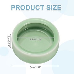 Reptile Food Bowl Worm Water Dish Ceramic Pet Bowl Small 2″ Plum Green