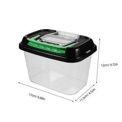 Outdoor Pet Breeding Box Plastic Fish Bowl with Lid Portable Reptile Cage