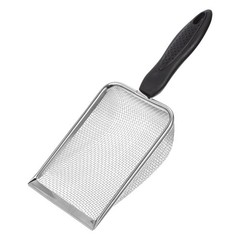 1Pcs Black Stainless Steel Reptile Sand Shovel Ergonomic Durable Cleaning Tool