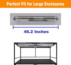 Carolina Custom Cages T5HO 46” UVB Reptile Light Fixture 54W, Bearded Dragon and