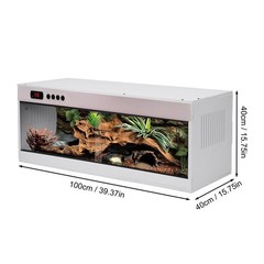 Reptile Tank, Low Reptile Terrarium 40″x16″x16″ for Lizard Gecko Tortoise Snake
