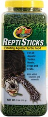 Zoo Med 8 oz ReptiSticks Aquatic Turtle Frog Newt Crab Food with Vitamins