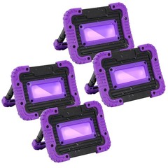 Rechargeable Black Light, Battery Powered Blacklight, Cordless 395nm Purple
