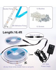 Onforu 32.8ft LED Black Light Strip Kit, 600 Units Lamp Beads, 12V 10M,