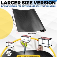 [Premium] 24″x60″ Reptile Substrate Mat with 4 PCS Rug Gripper, Extra Thick &