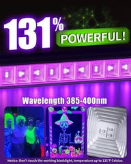 THECHAM 42W LED Black Light Bar, Blacklight Bar with 42W-1Pack,