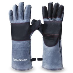 IC ICLOVER Animal Handling Gloves Snake Bite Proof, Double Leather Padding, A…