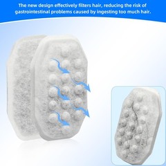 8 Pack Cat Water Fountain Filter & 8 Pack Pre-Filter Sponges for 3.2L/108oz A…