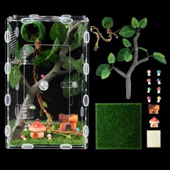 Jumping Spider Enclosure,6x6x10 in Spider Enclosure Easy Assembly with DIY Ju…