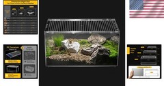 Modern Hermit Crab Habitat – Magnetic Lid & Easy-Clean Seamless Design, 0.79 Gal