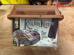 Lee’s Kricket Keeper, Small, with Lid and Feeder Tubes for Terrarium Live Food