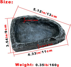 2 Pack Reptile Feeding Dish Corner Bowl, Reptile Water Dish Food Bowl Feeding Te