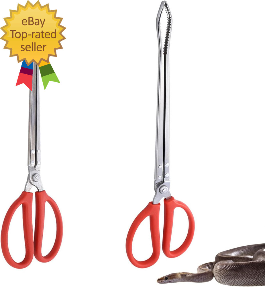2 PCS Snake Feeding Tongs 15 Inch Extra Long Stainless Steel Reptile Feeding Ton