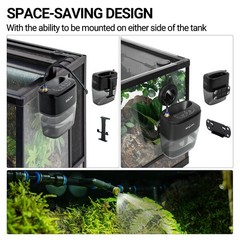 REPTI ZOO 800ml Portable Mister Fogger for Reptile Tank Enclosure – Terrarium…
