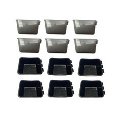Black and Gray Feeder Cup Kit 6 Gray Feeder Cups and 6 Black Feeder Cups