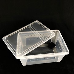 2x Breeding Box Feeding Case Reptile Transport Gecko Lizard Spider Insect Cage