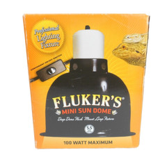 Flukers Mini Sun Dome Deep Flush Mount Lamp 5.5 in 100 Watt Max Turtles Reptiles