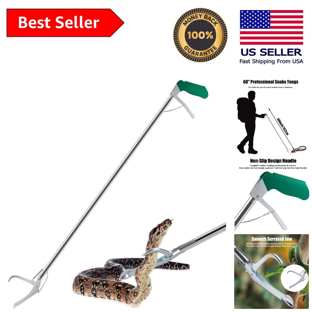 Professional 60” Snake Catcher Tongs – Safe & Effective Reptile Handling Tool