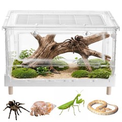 28″x18″x17″ Reptile Enclosure 30 Gallon Large Reptile Terrarium Habitat Tank