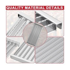 Gas Grill Replacement Kit with Emitter Plates and Cooking Grates